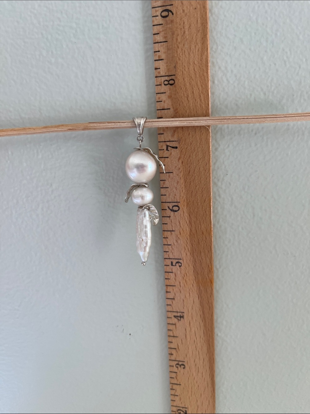 Freshwater Pearl Drop Pendant in Sterling Silver - Picture 5 of 5